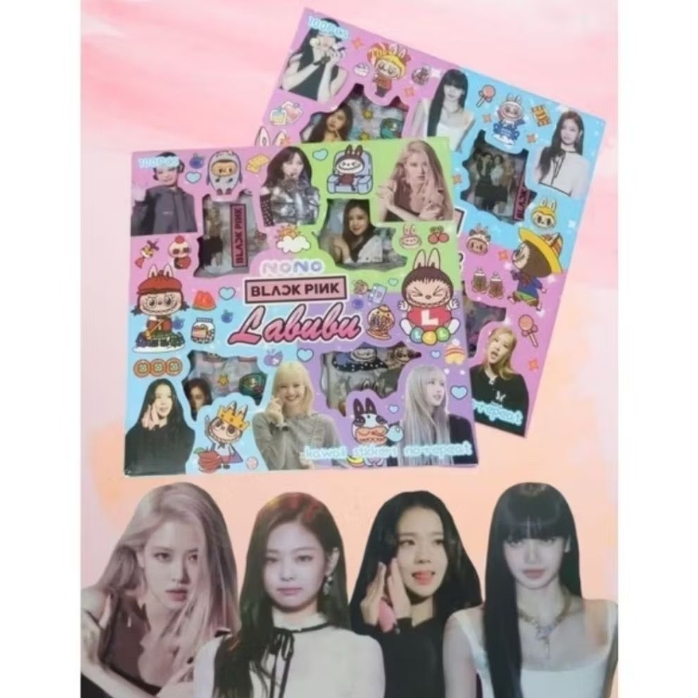 

100 Lembar Stiker Waterproof Sticker BLACK PINK Sticker Aesthetic