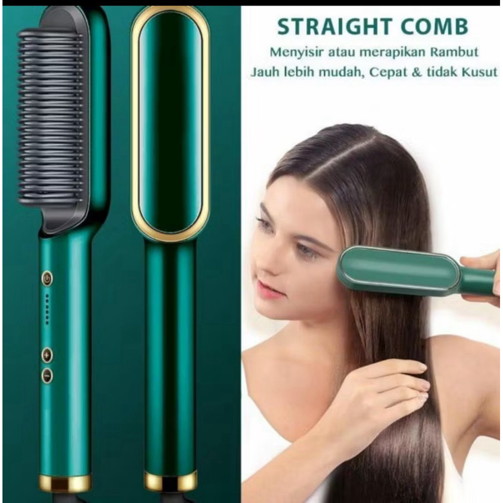 FH909 NEW Sisir Pelurus Rambut Anti Panas Comb Hair Stylist FH909