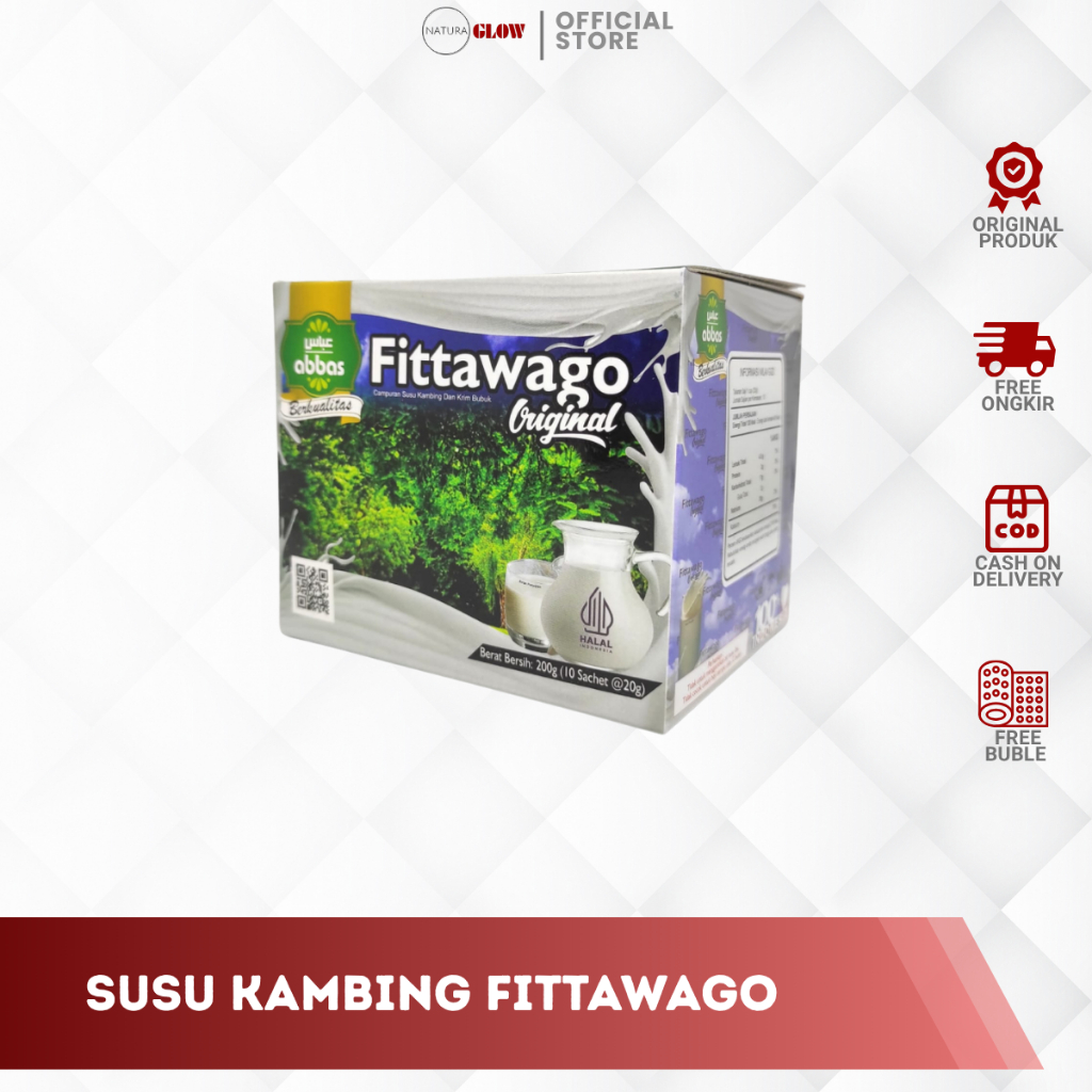 

SUSU KAMBING FITTAWAGO – susu kambing bubuk plus daun kelor | original 100% | isi 10 sachet per box | bantu jaga daya tahan tubuh | nutrisi lengkap untuk kesehatan harian