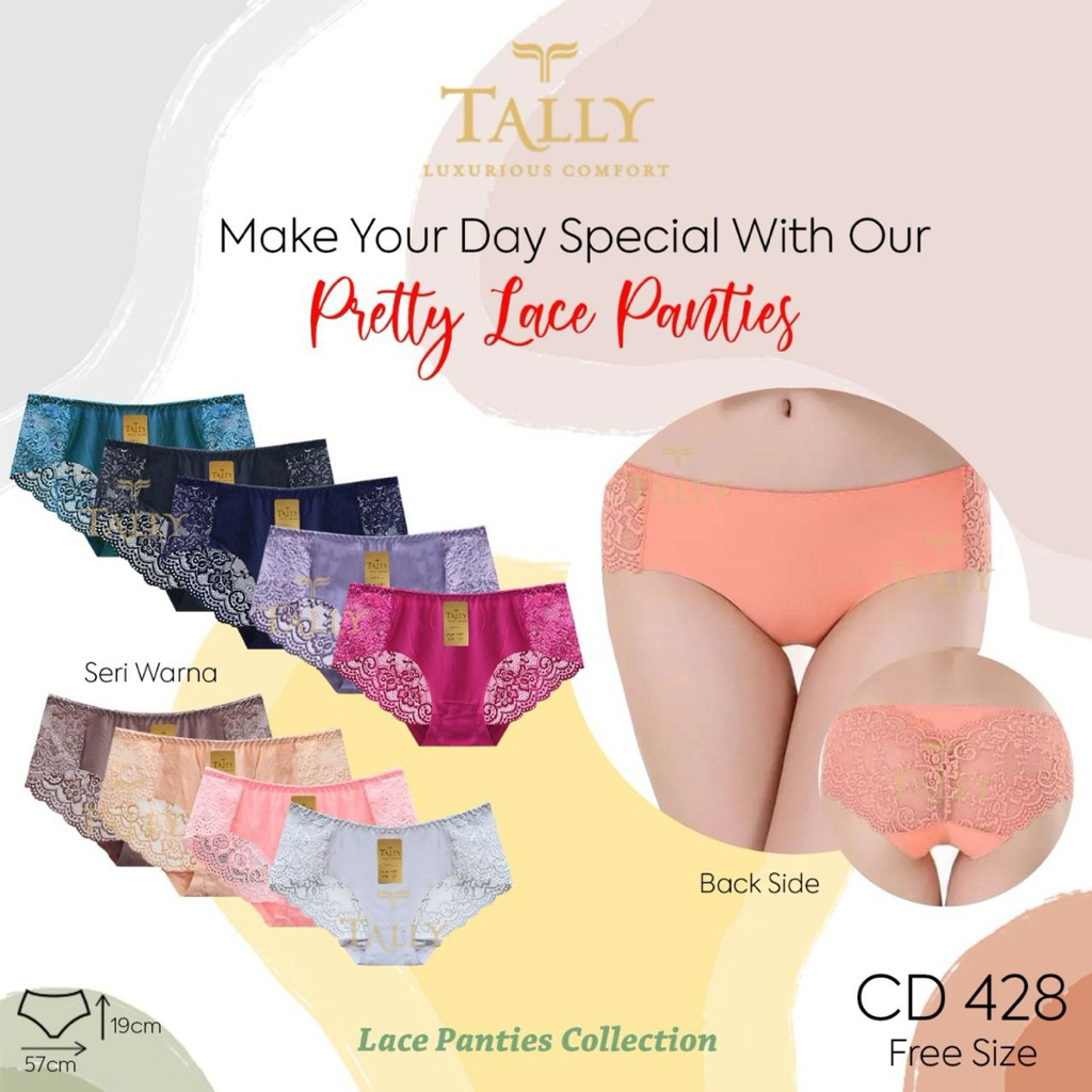 TALLY 428 CD seamless renda tanpa jahitan pakain dalam wanita