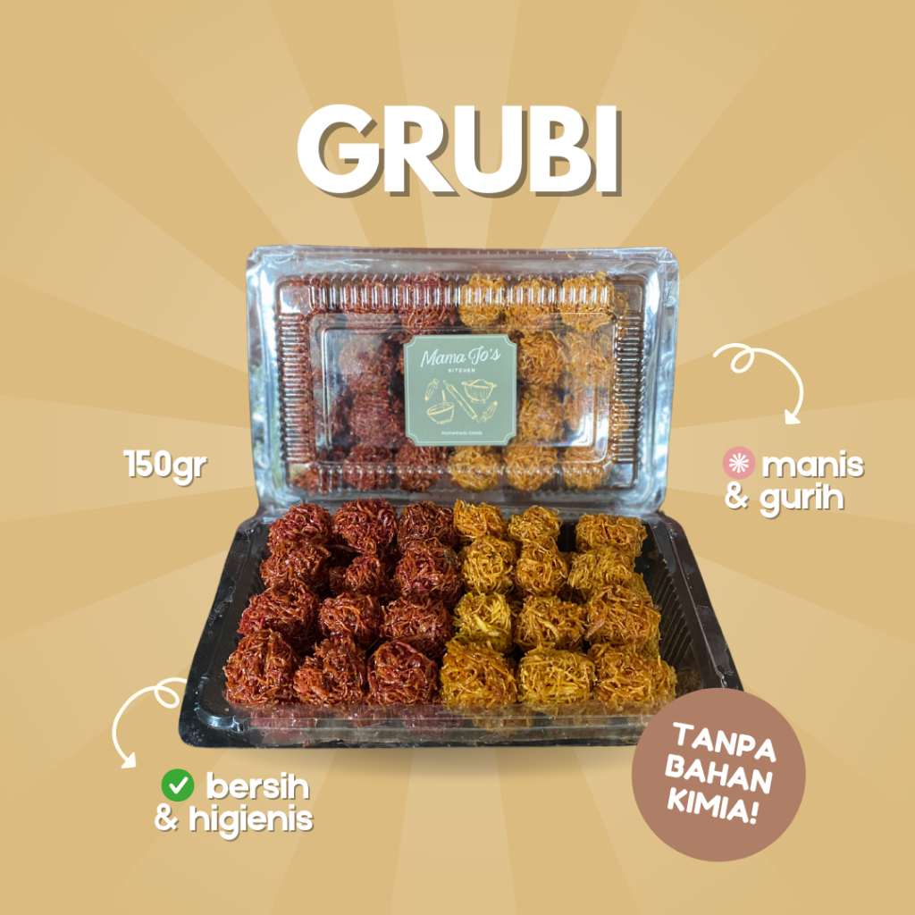 

Grubi by Mama Jo's Kitchen - Keripik Ubi - Kerupuk Ubi - Kripik Ubu - Krupuk Ubi - Ubi Manis - Ubi Manis Bulat - SInjai Ubi Manis - Sinjai Ubi - Makanan Ringan - Makanan Manis - Jajanan Ringan - Jajanan Manis - Cemilan RIngan - Cemilan Manis