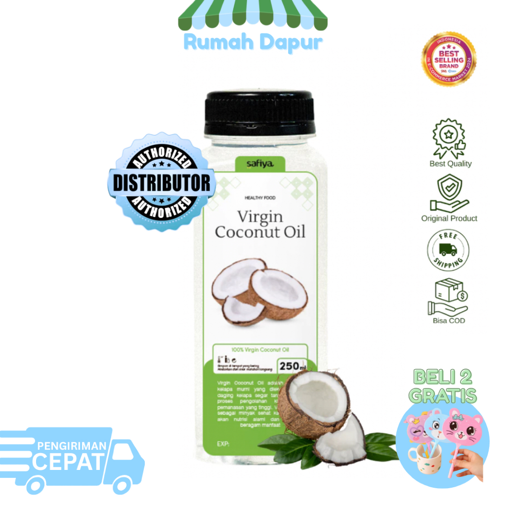 

Safiya Virgin Coconut Oil 250 ML VCO Minyak Kelapa Murni Premium