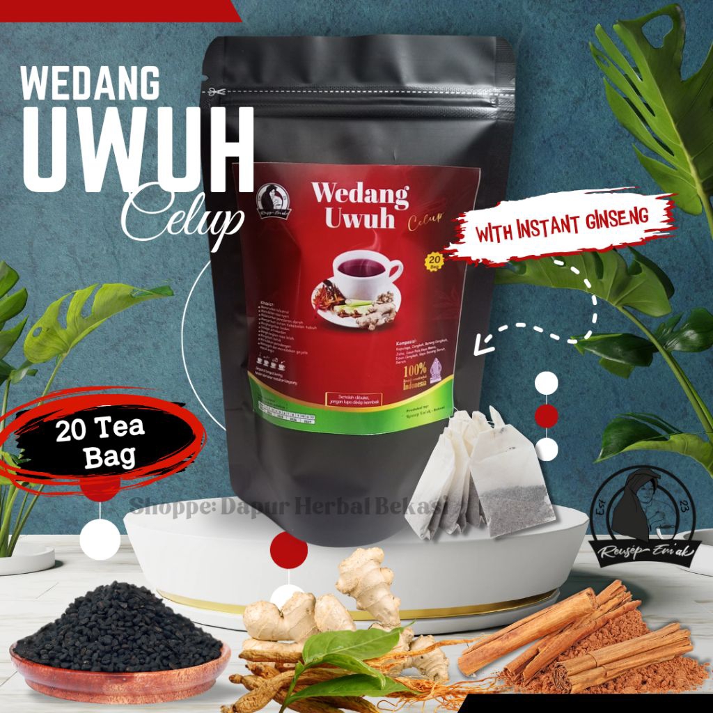 

WEDANG UWUH with INSTAN GINGSENG | teh herbal | isi 20 tegbag
