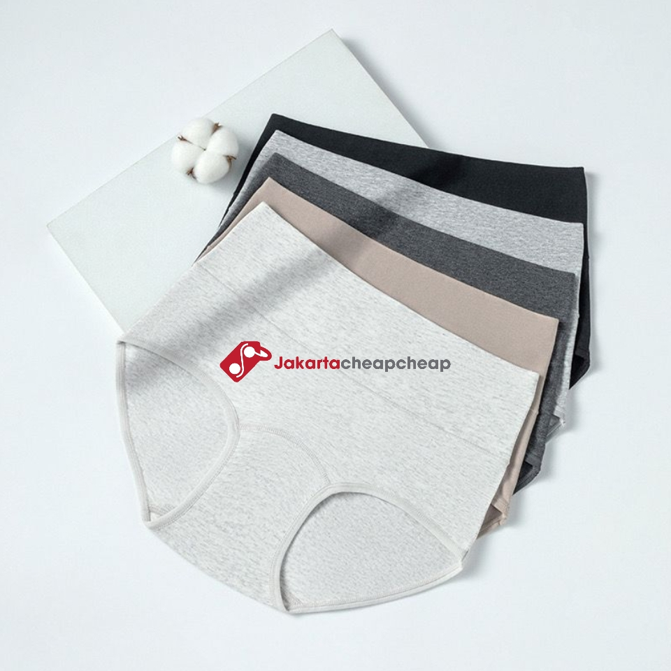 JC160 Celana Dalam Wanita CD Pinggang Tinggi Katun Nyaman CD Bernapas Lembut