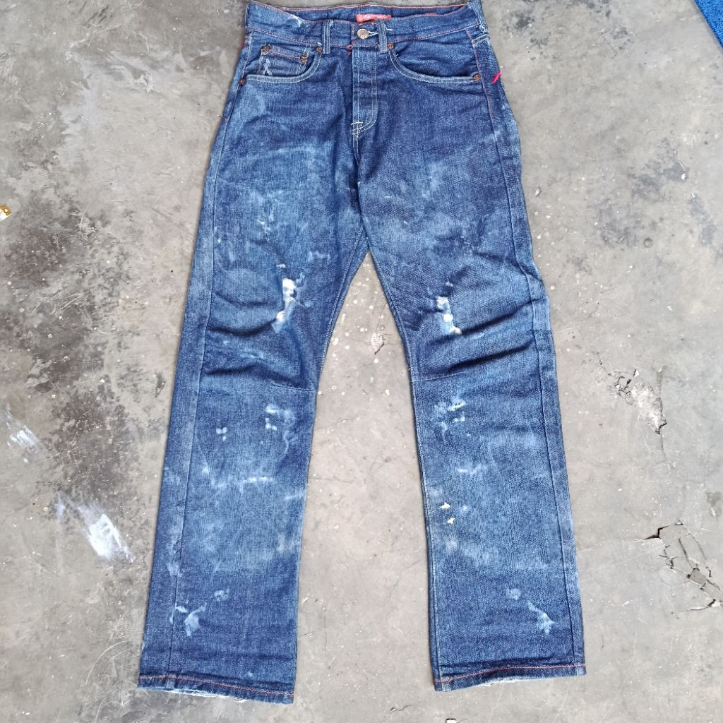 ED HARDY TRIPEL SKULL EMBROIDERY JEANS y2k