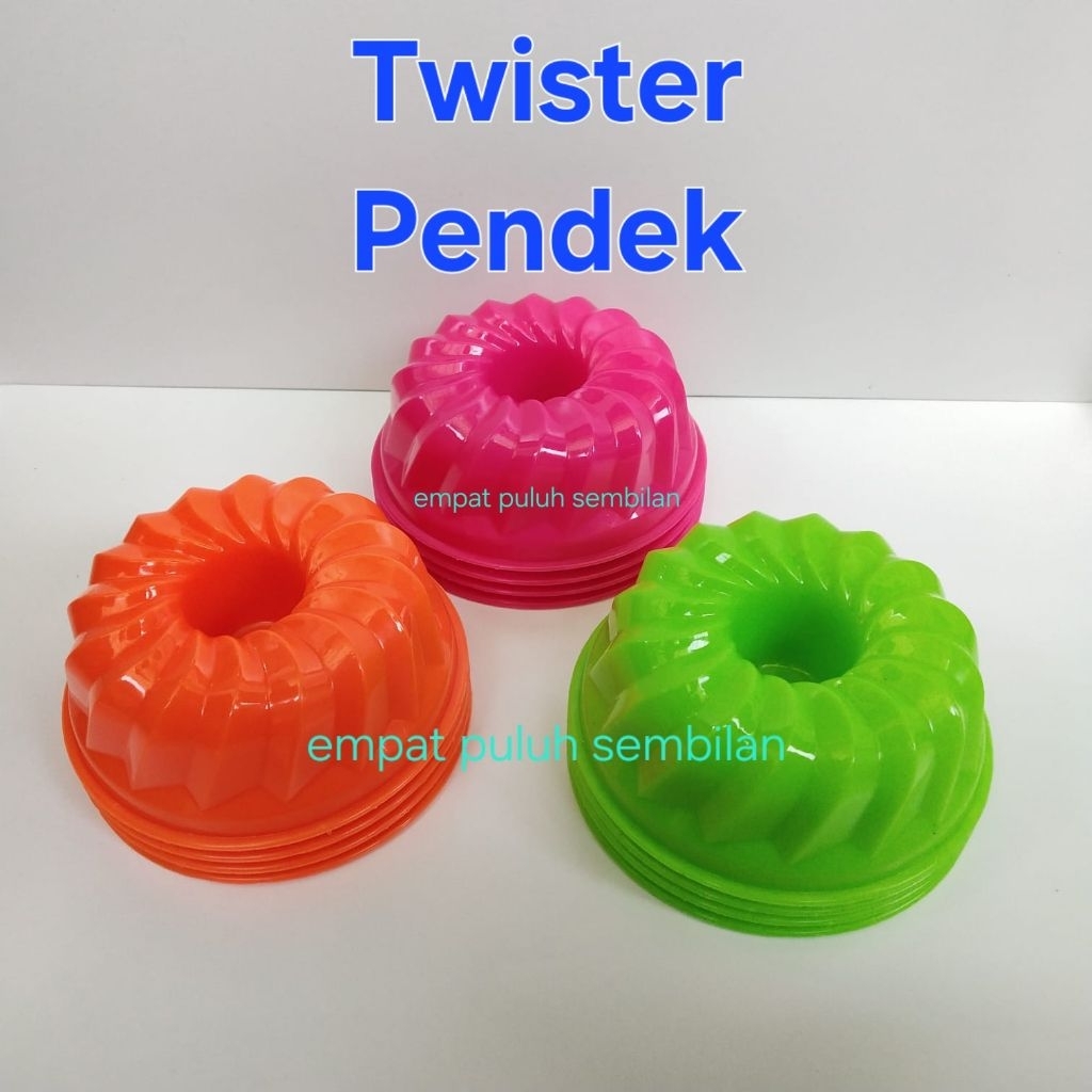 Cetakan Kue bolu kukus twister 10 cm - Cetakan bolu ketan hitam puding agar putu ayu