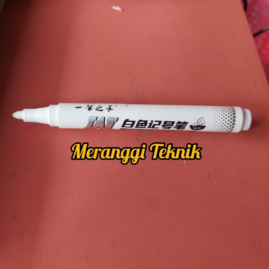 

id4121 Spidol putih solid steel marker penanda besi tukang permanen