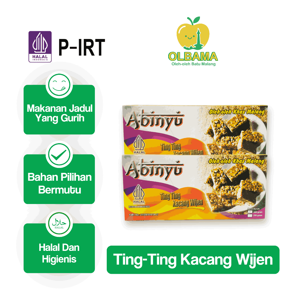 

Ting Ting Kacang Wijen 200gr Oleh Oleh Khas Batu Malang | Enting Enting Camilan Gurih Jajanan Jadul