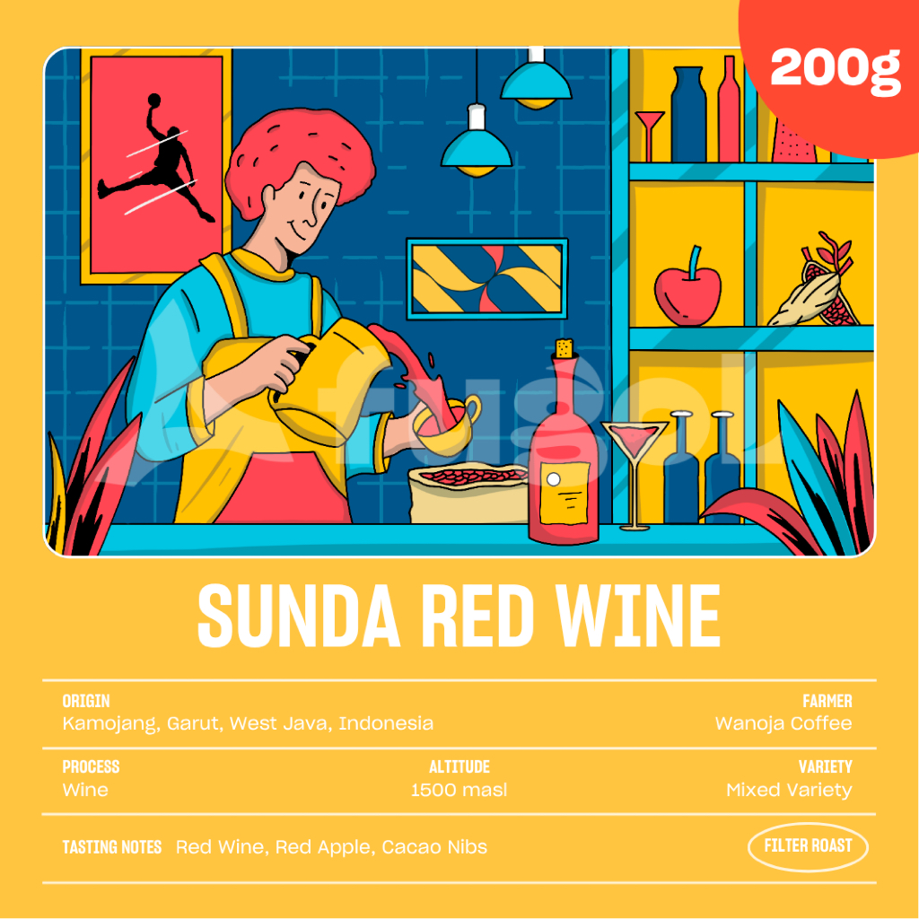 

Kopi Arabika SUNDA RED WINE (200 gr) Single Origin Specialty Arabica Coffee Beans