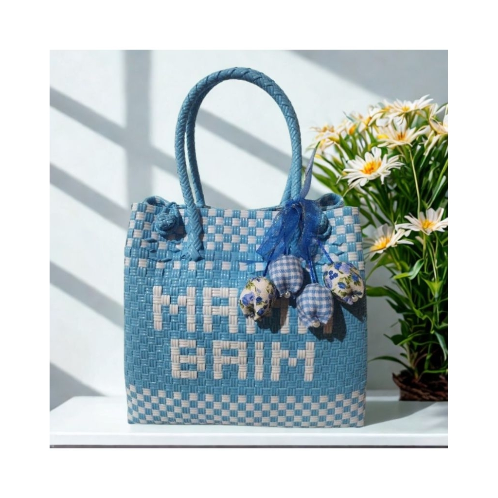 Tas Nama Anyaman Plastic Jally/Jali - Kuat Nyaman Elegan untuk Hajatan, Hampers, dan Travel Bag