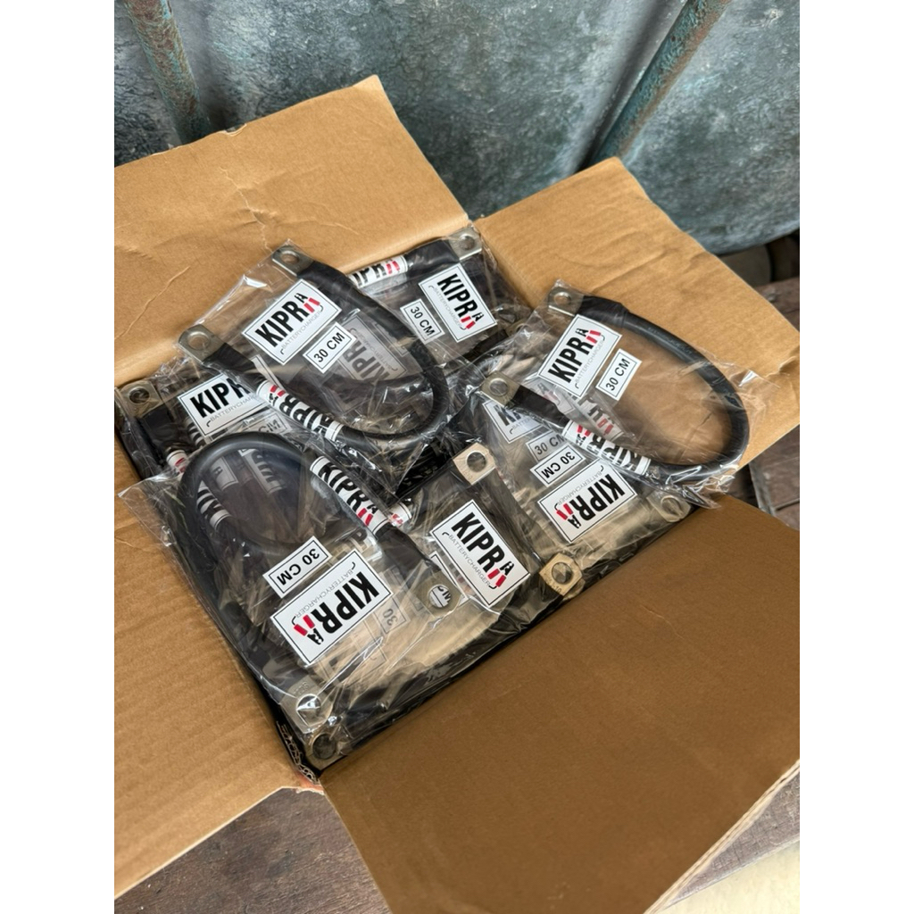 Kabel Seri Aki Mobil - Kabel Accu Mobil - Kabel Aki Paralel (Bisa Custom Ukuran) Panjang 30 cm