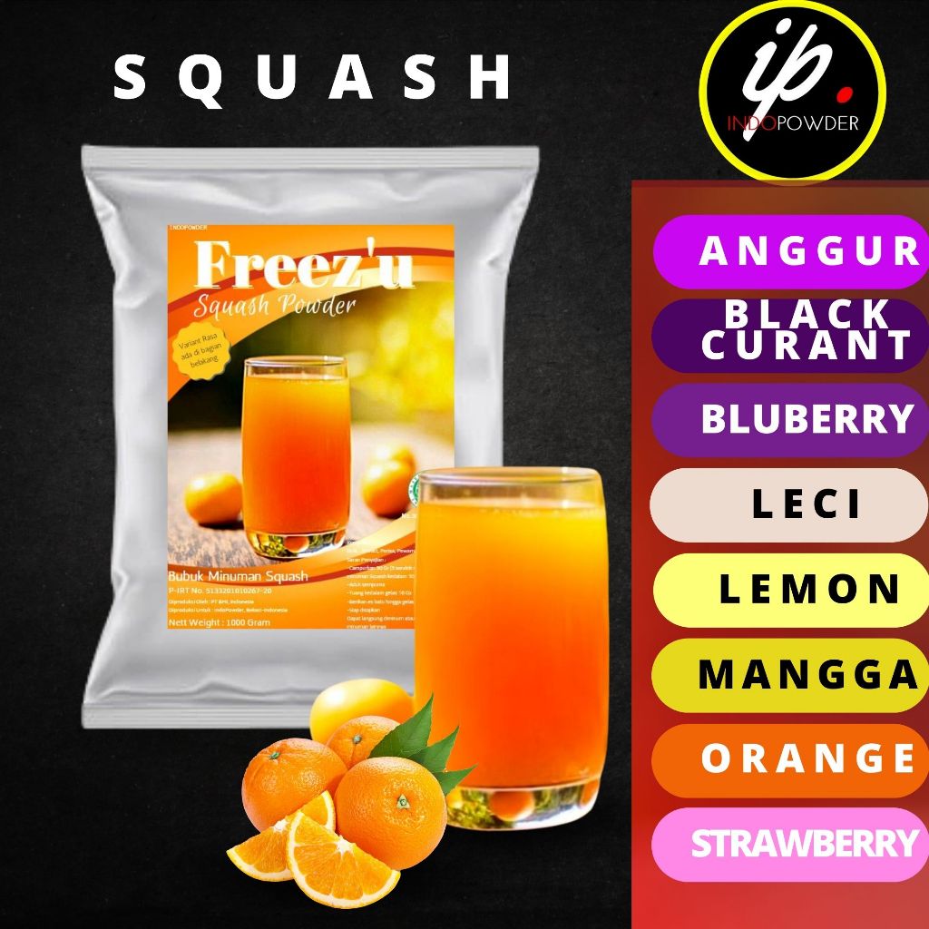

IP Jakarta - Bubuk Minuman SQUASH Aneka Rasa 1Kg untuk Cafe, Waralaba, Resto dan Usaha MInuman