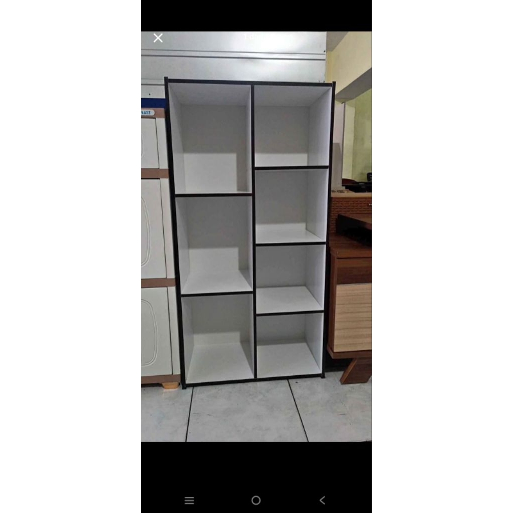 rak 7 kotak, rak buku, rak pakaian, rak warung sembako, rak kayu, rak susun, rak sekat, rak serbagun