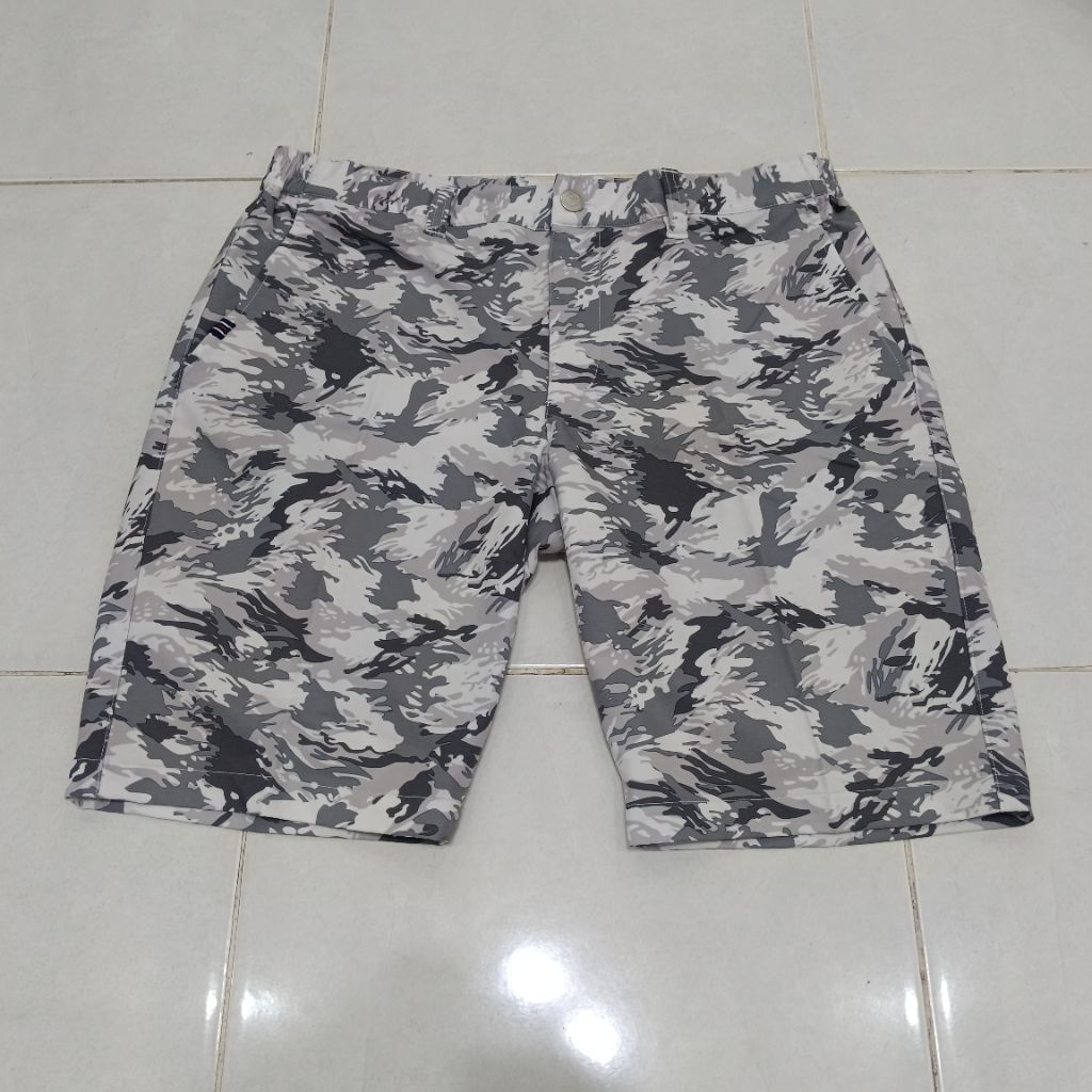 celana pendek short pants Fila putih abu motif camo big size XL 37-38 original murah