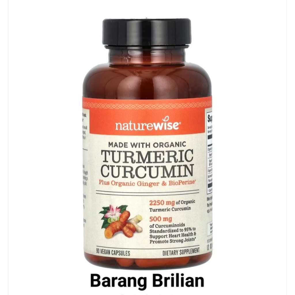

NatureWise Organic Turmeric Curcumin 90 Vegcaps
