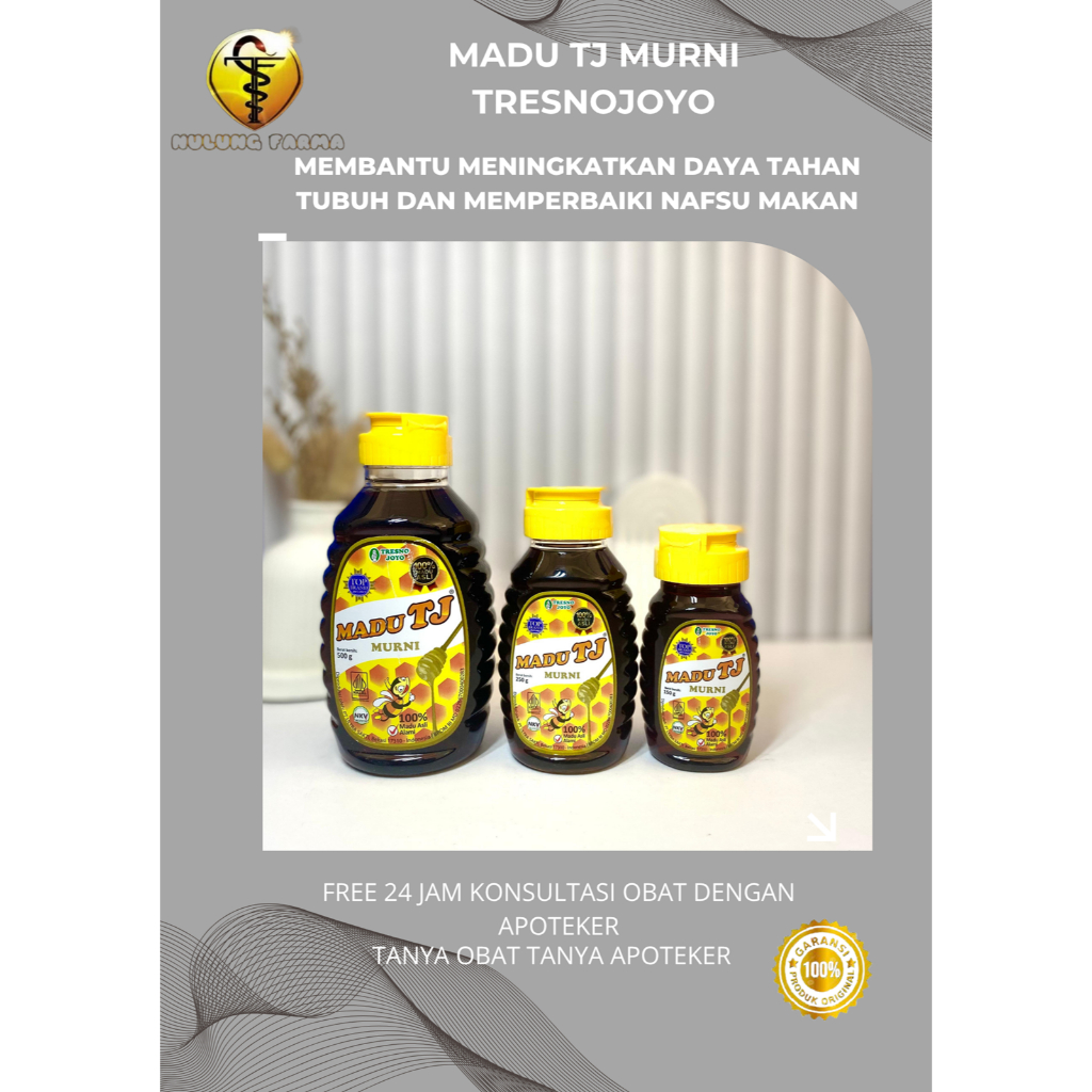 

MADU TJ MURNI TRESNOJOYO MENINGKATKAN DAYA TAHAN TUBUH DAN MEMPERBAIKI NAFSU MAKAN