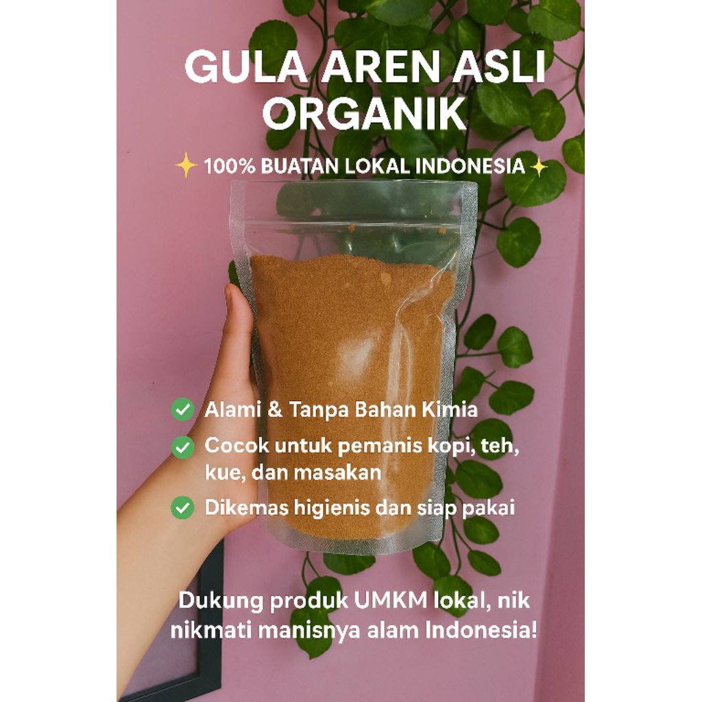 

Gula aren asli organik buatan lokal 150 gram