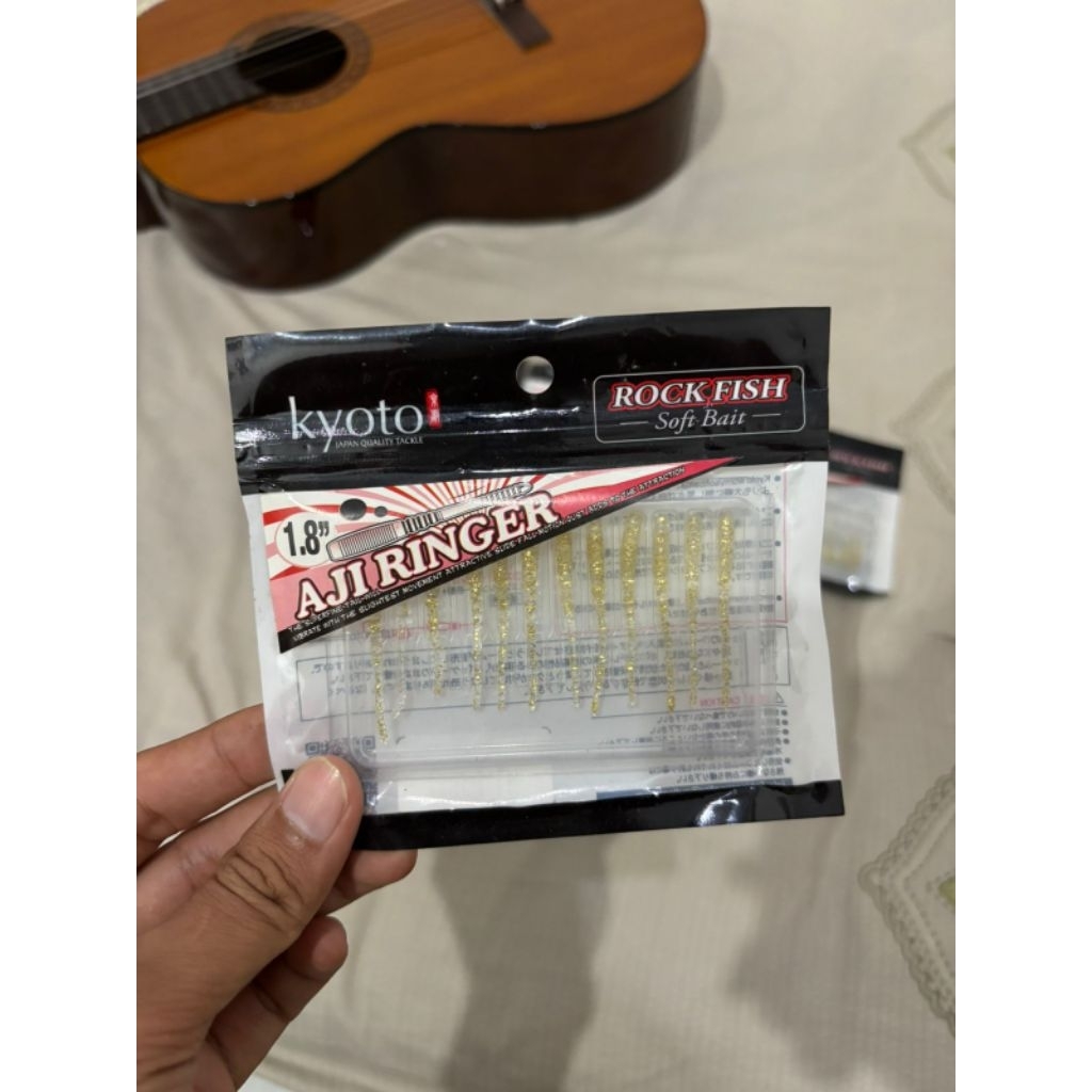 Softlure Kyoto Aji Ringer 1.8 Gold Glitter - Soft Lure - Umpan Pancing Casting UL  - Mancing