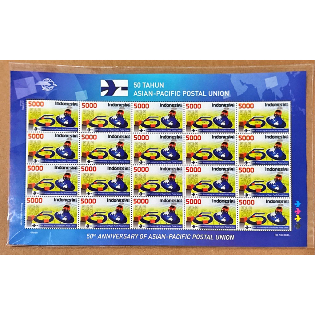 

(FA) PRANGKO INDONESIA 2012 FULL SHEET 50 TAHUN ASIAN - PACIFIC POSTAL UNION (APPU) 1V SINGLE SET X 20V MNH.
