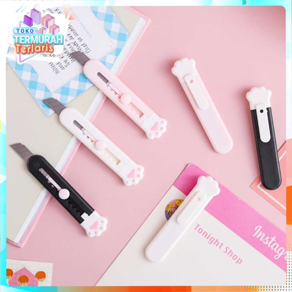 

TTT Cutter Mini Portable Karakter Kartun Pisau Pemotong Kertas Model Tapak Hewan Cutter Unboxing Travel Kit Paper Lucu Hand Cutter Paw Mini Serbaguna