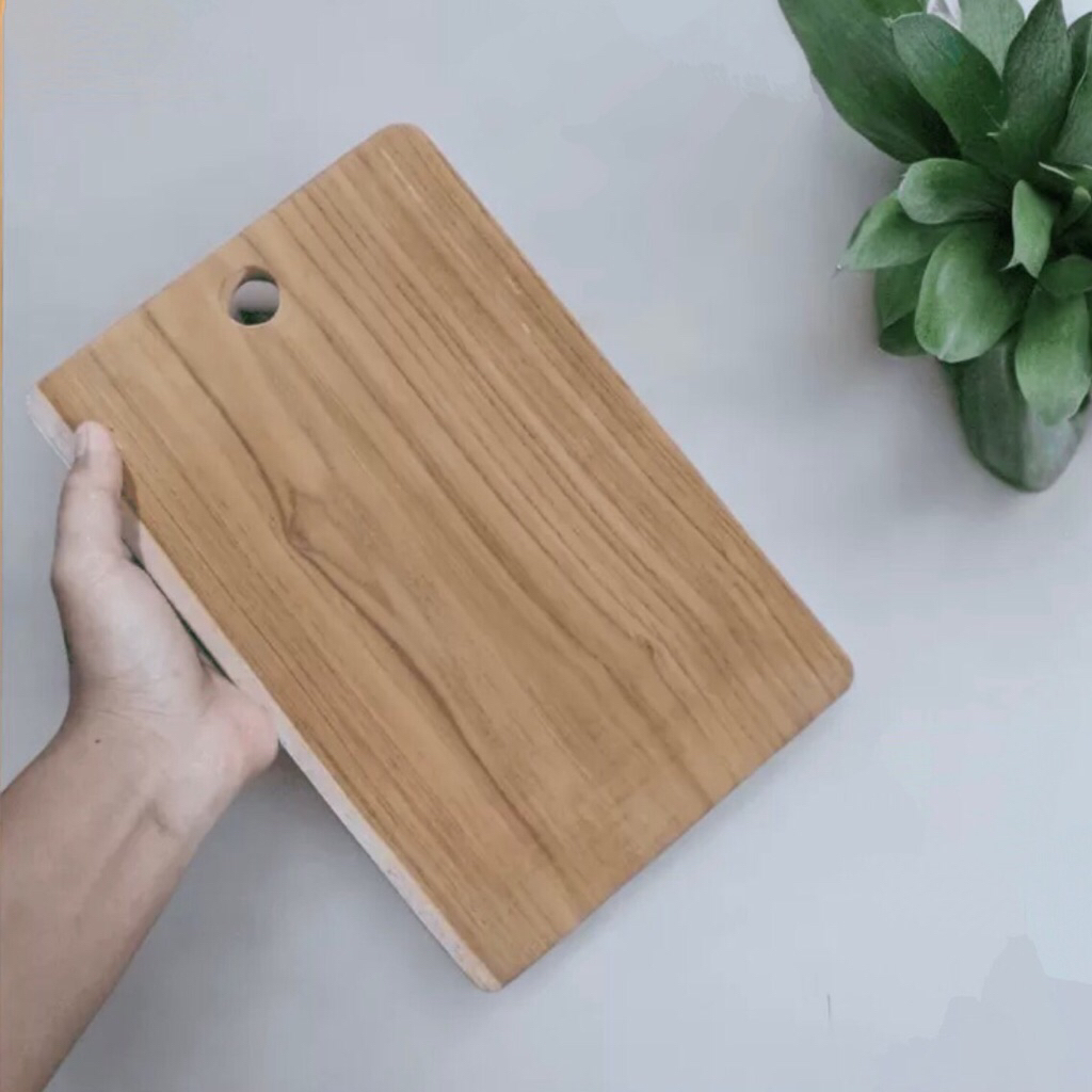 Telenan Kayu Jati Tatakan Pengiris Bumbu Dapur