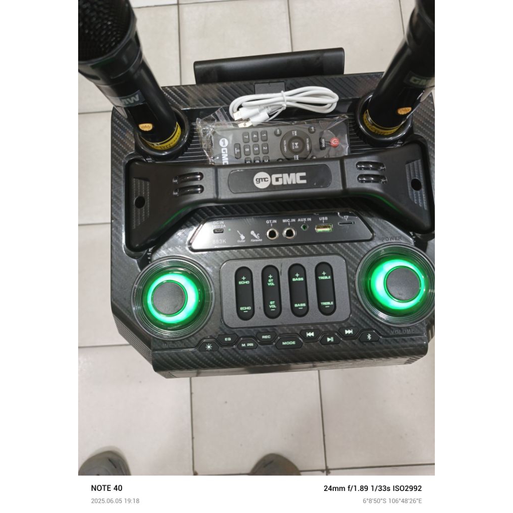 speaker karaoke portable GMC 883k 10in