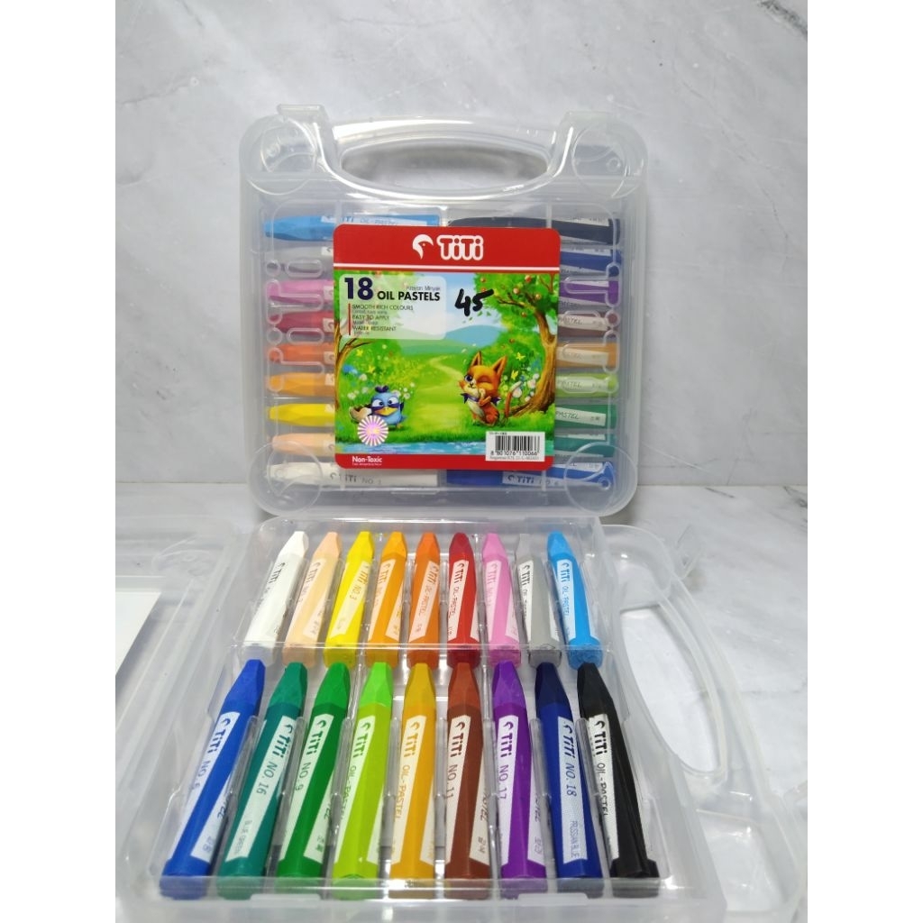 

CRAYON TITI ISI 18 WARNA / OIL PASTELS TITI ISI 18 WARNA - TITI