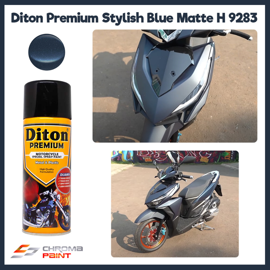 Cat Motor Diton Premium Honda Color Biru Doff - Stylish Blue Matte H 9283
