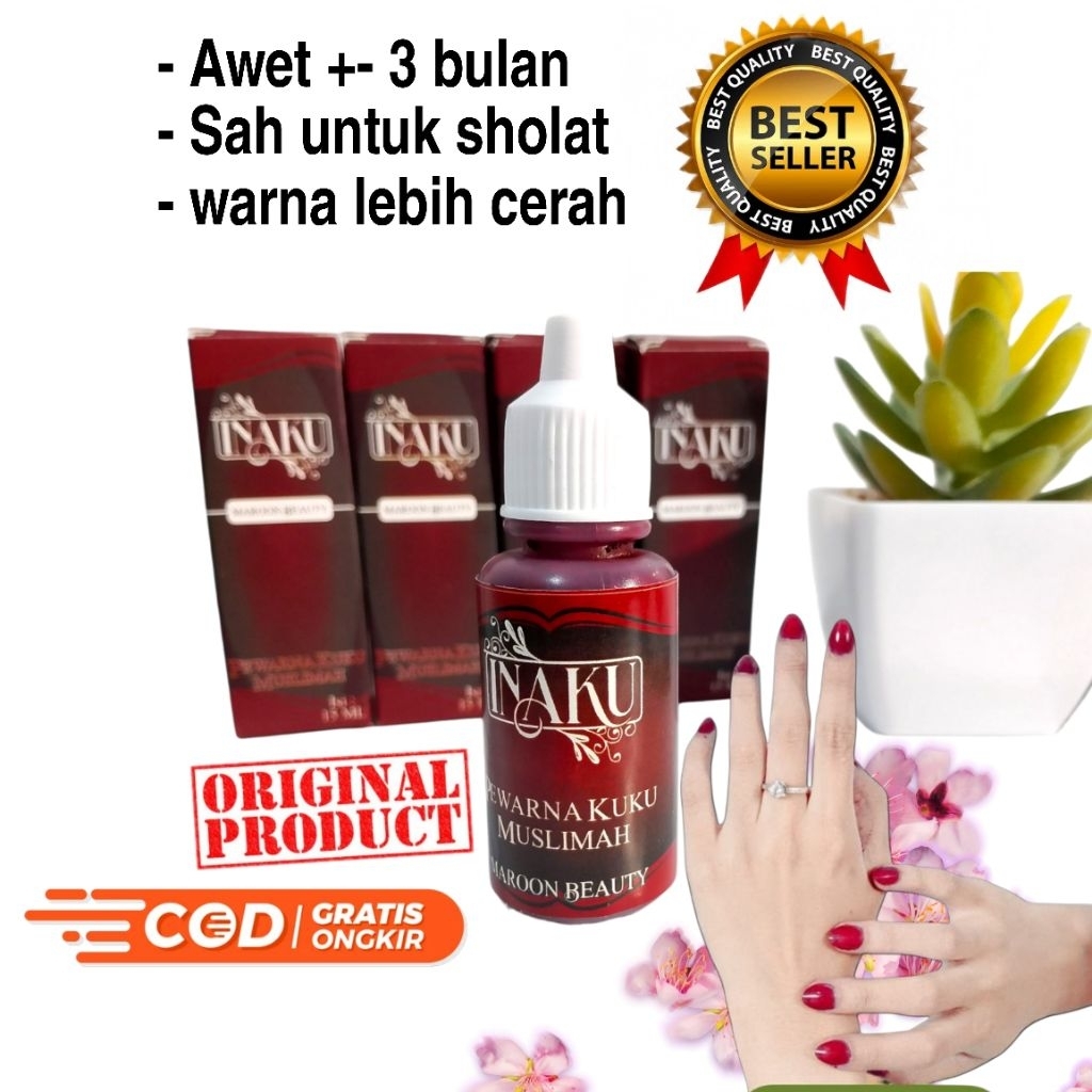 kutek / Henna kuku halal tahan lama / Inai kuku halal untuk sholat - muslimah