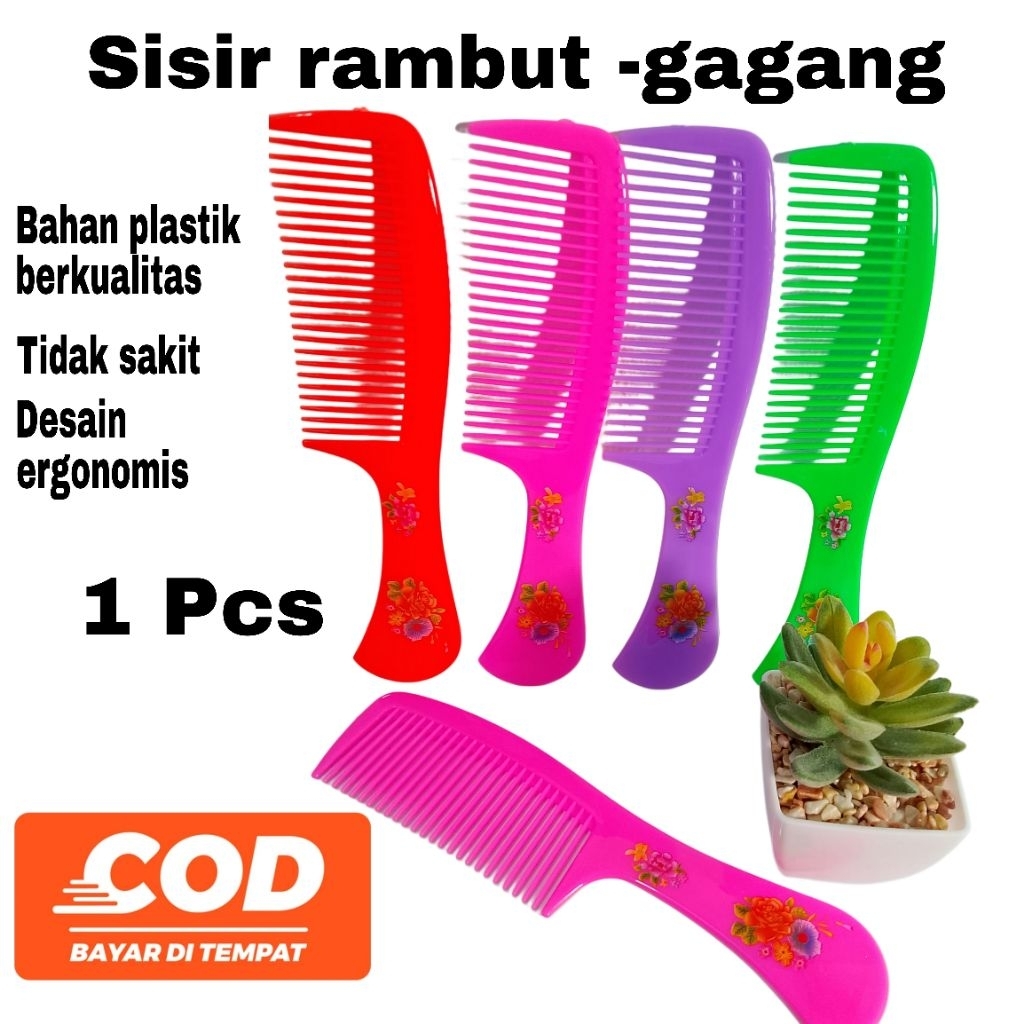 Sisir rambut aesthetic / sisir besar - gagang plastik