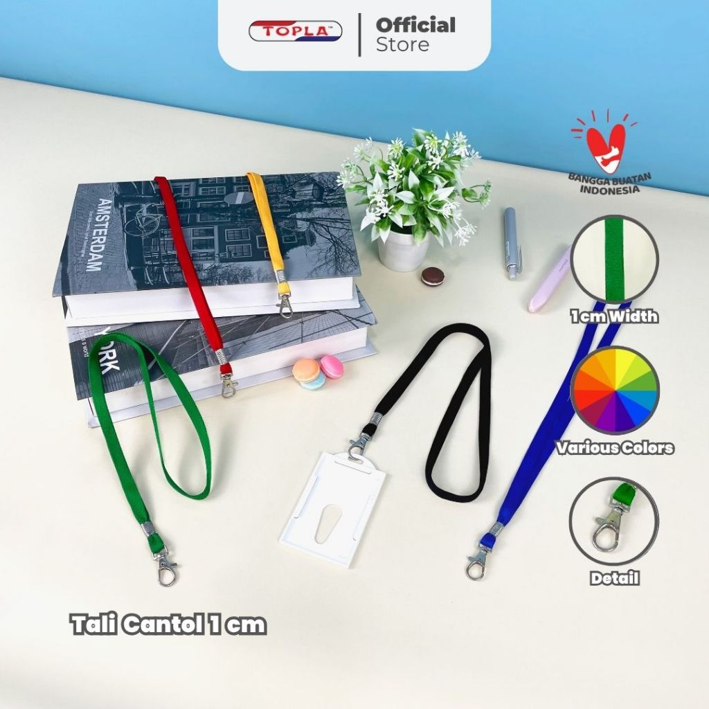 

TOPLA Tali ID Card Kartu Identitas Cantol 1 Cm
