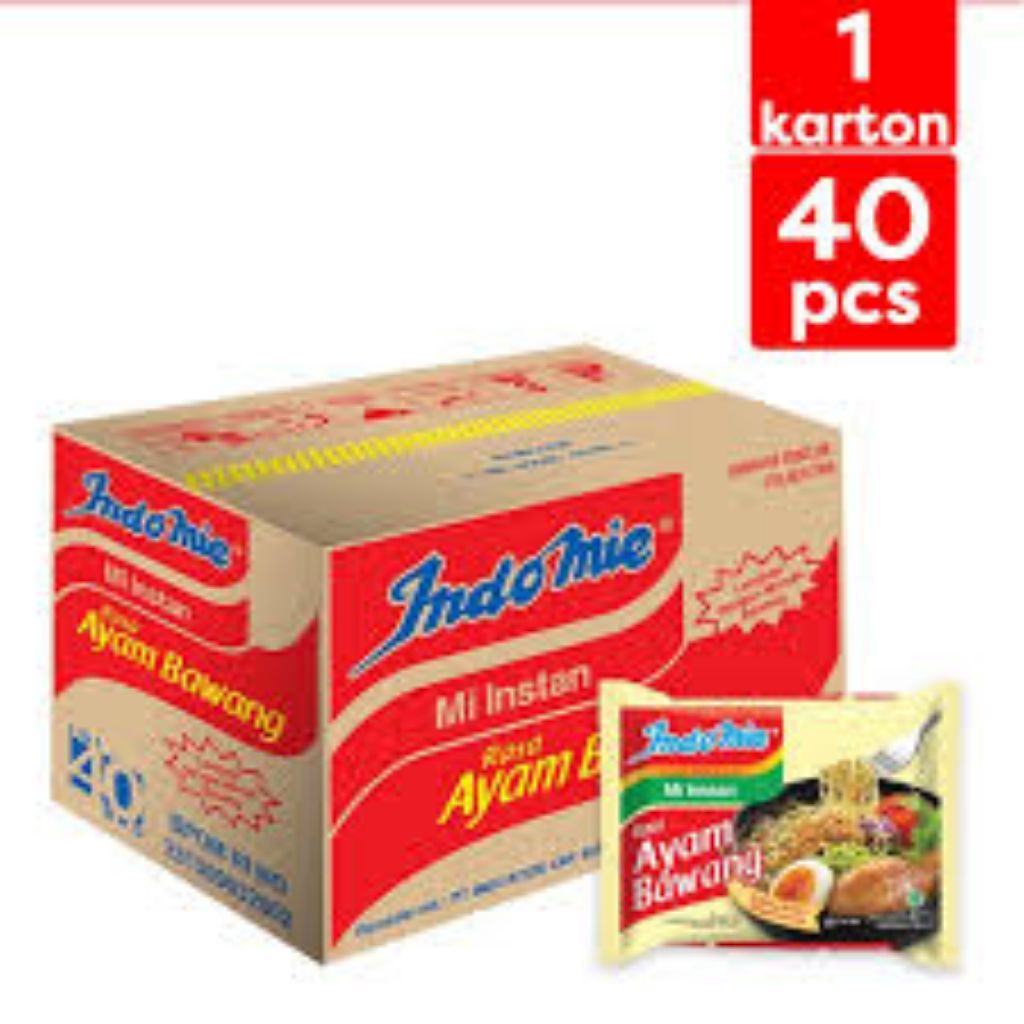 

Indomie ayam bawang 1 dus isi 40 bungkus