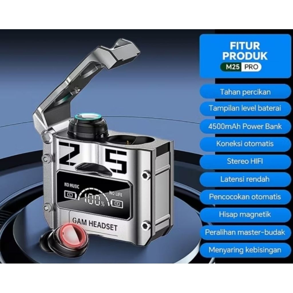 HEADPHONE WIRELESS HEADSET BLUETOOTH  POWERBANK