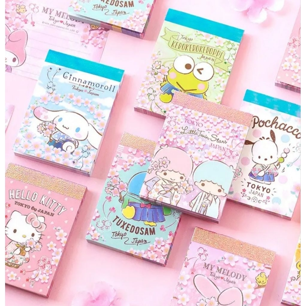 

Memo Notes Notepad Mini Sanrio / Buku kecil Note Moroll Melody Kurom Pocha