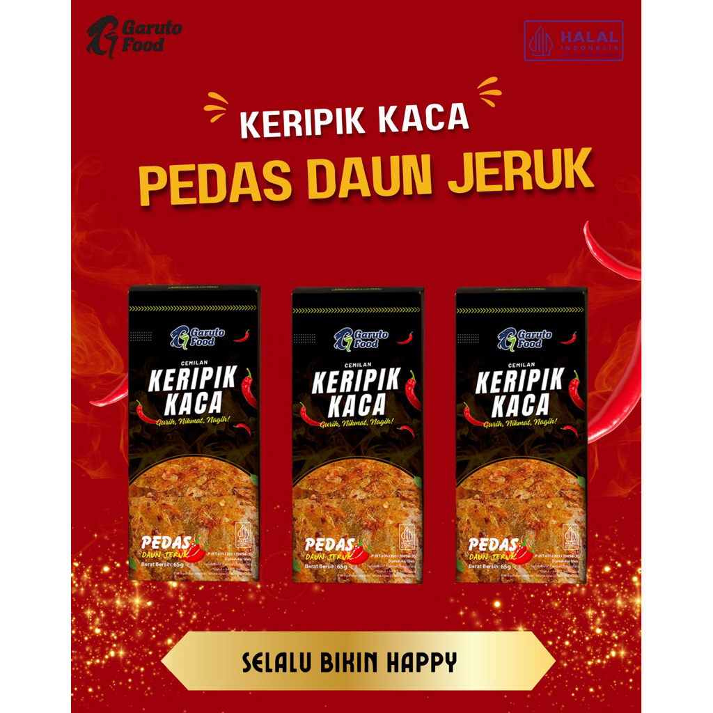 

Cemilan Viral Keripik Kaca Pedas Daun Jeruk - Garuto Food