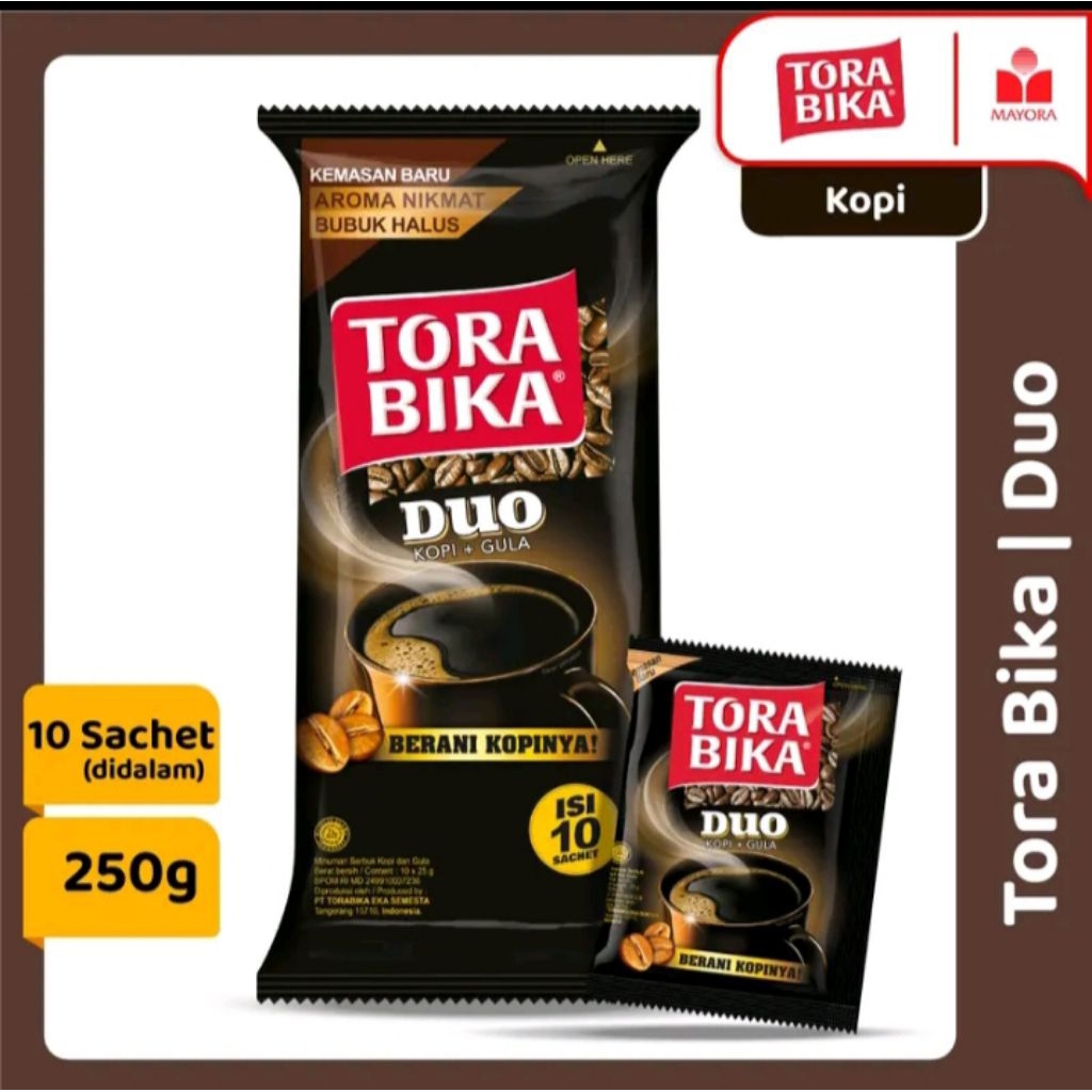 

Kopi Torabika Duo 1 Renceng isi 10 Sachet