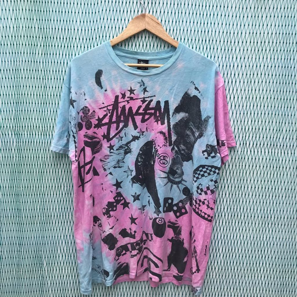 vintage stussy tie dye AOP