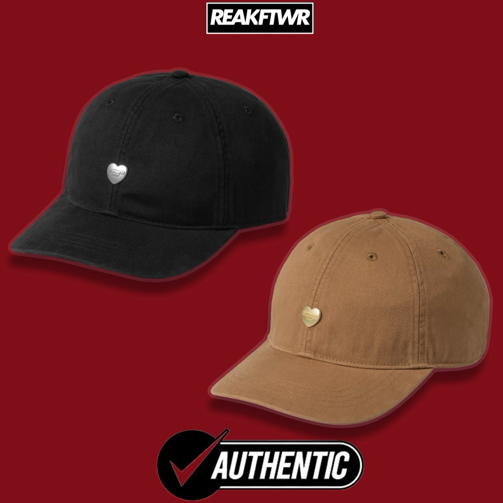 Carhartt WIP Heart Metal Cap Original - Topi Unisex Premium Twill Ada Aksen Hati Keren
