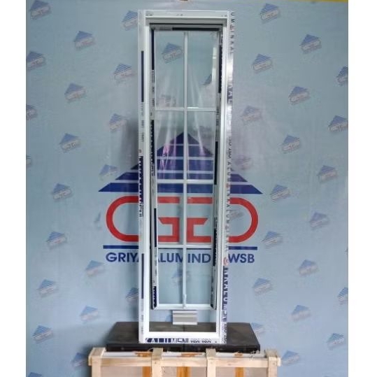 jendela aluminium ornamen ukuran 40×180