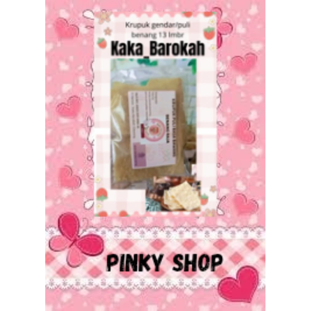 

PINKY-Krupuk gendar/puli/beras benang raja 130 gram Kaka barokah