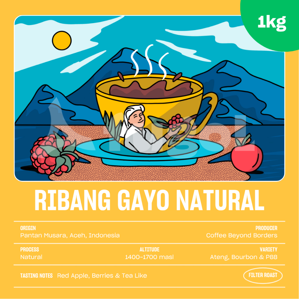 

Kopi Arabika Ribang Gayo Natural (1KG) Single Origin Specialty