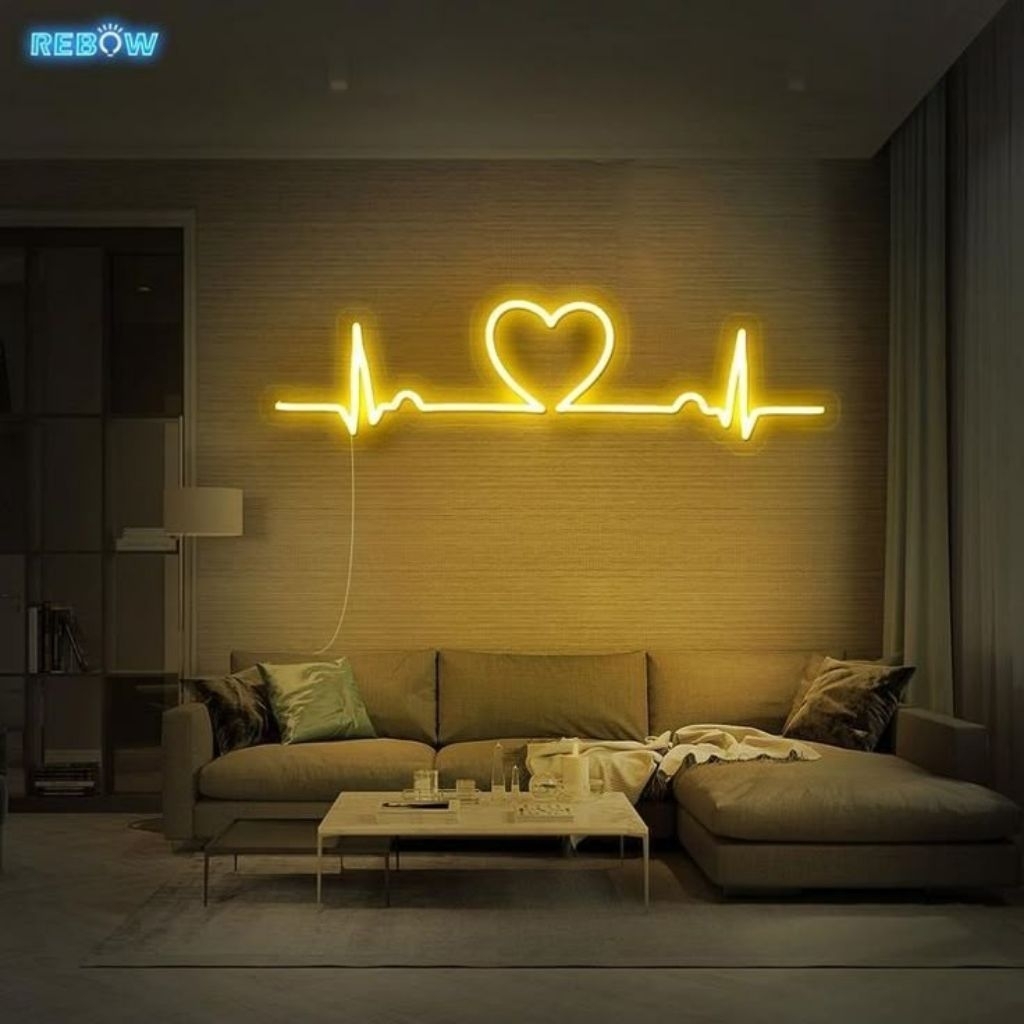 Logo Detak Jantung Akrilik Neon Flex