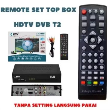 Remote set top box HDTV stb dvbt2 remot langsung nyambung