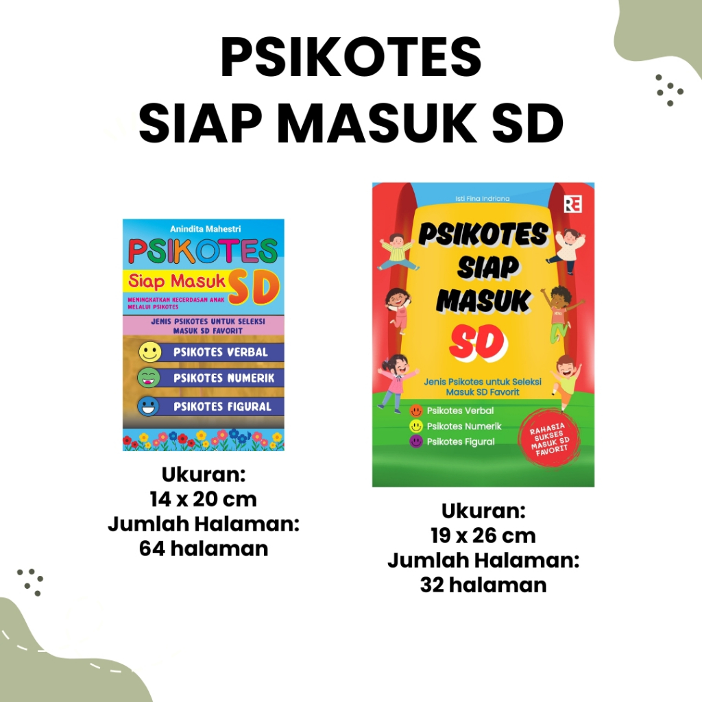 Buku Anak - Psikotes Siap Masuk SD
