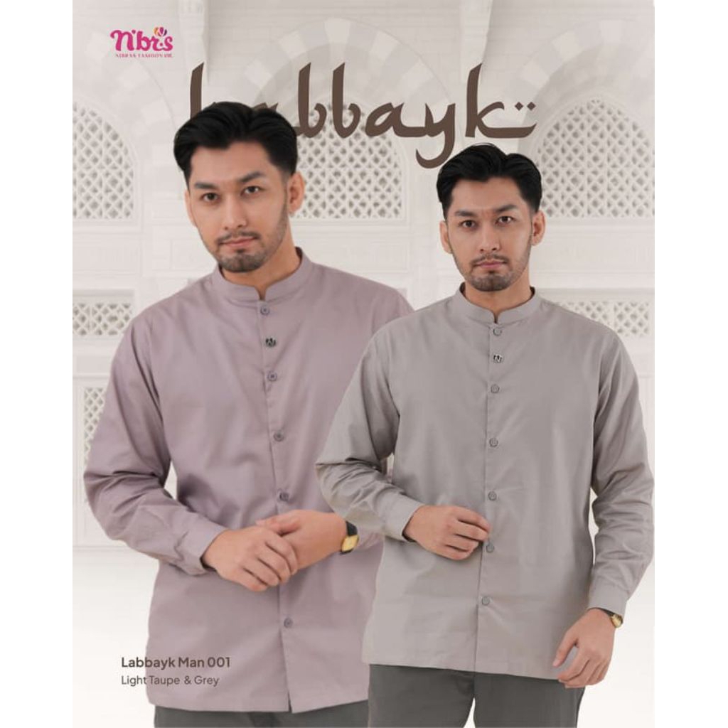 (COD) NIBRAS LABBAYK MAN 001/KOKO NIBRAS/KOKO NIBRAS TERBARU/KEMEJA DEWASA/KEMEJA LENGAN PANJANG/BAJ