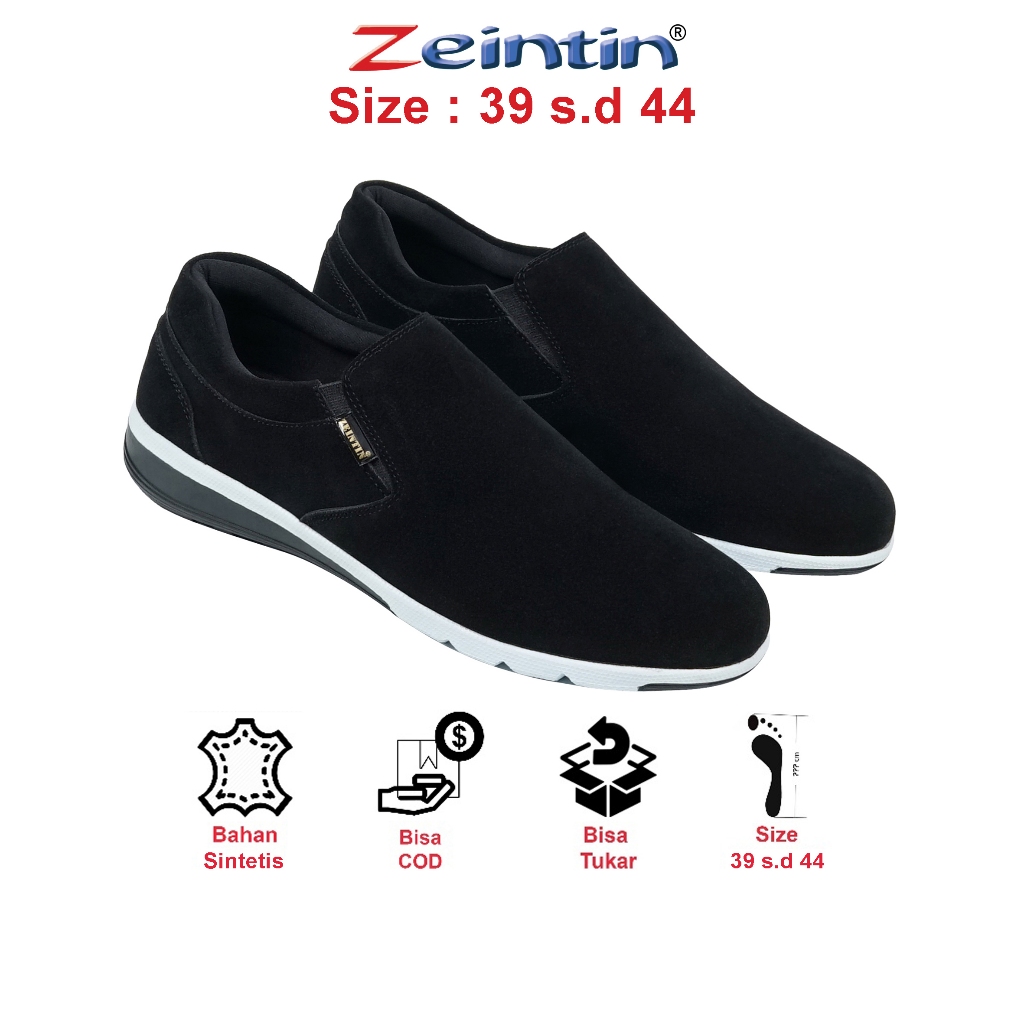 Zeintin - Sepatu Slip On Pria Terbaru Bahan Sintetis Premium Sneakers Slip On Pria Terbaru BJ