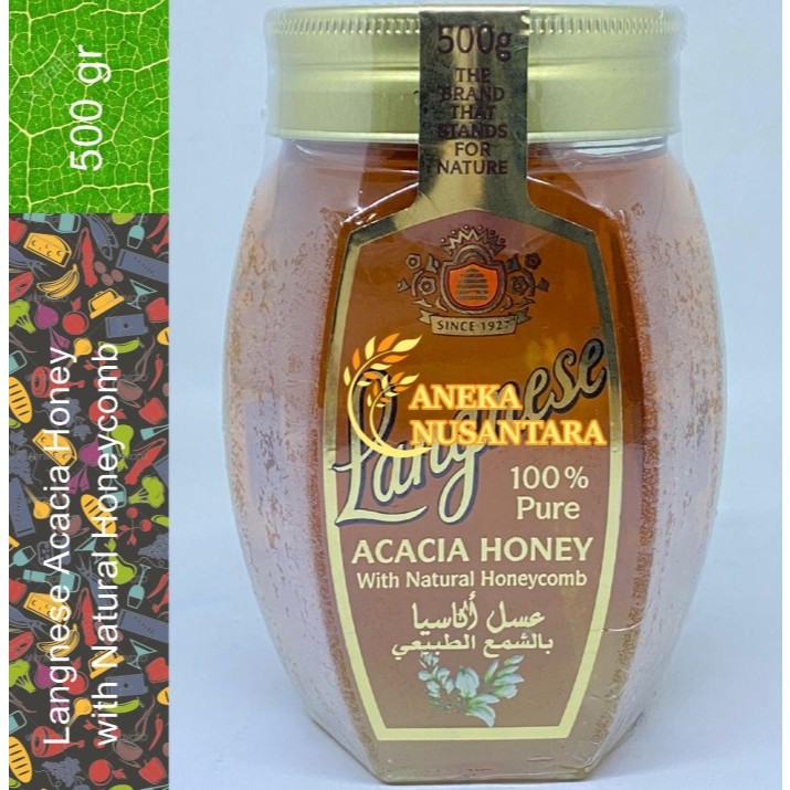 

Langnese Acacia Honey with Natural Honeycomb 500 gr Madu Acacia 500 gram Promo