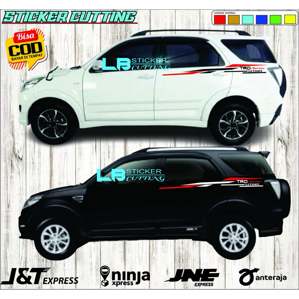new design sticker stiker body rush GR sport list stripe mobil toyota rush GR sport old/new keren