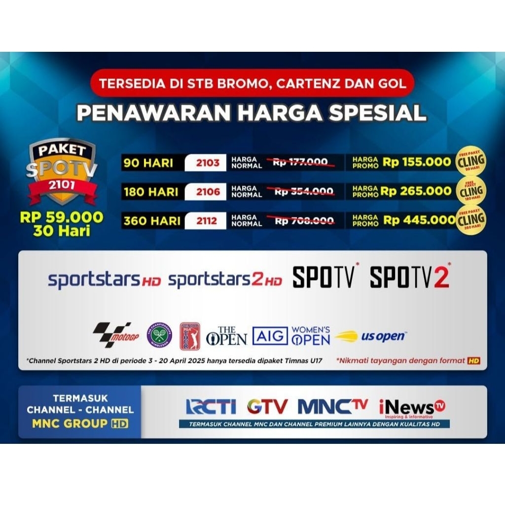 Kvision Paket Spotv - Kvision Paket Spotv Badminton 1-3 Bln