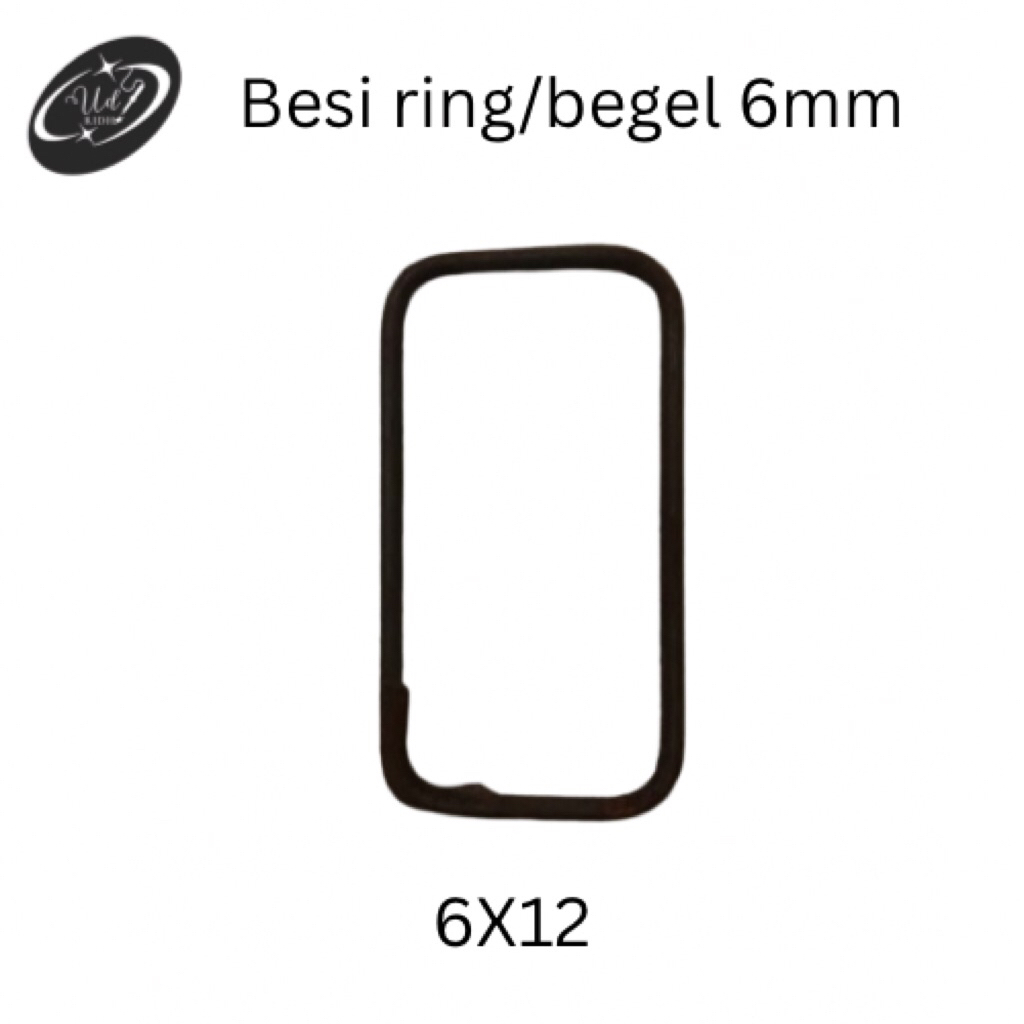 Besi cincin/ring behel/besi begel kolom 6 MM ukuran 6X12
